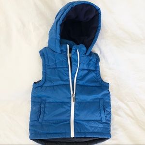 Pumpkin Patch Blue Hooded Puffer Vest
